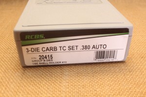 Jeux d'outils RCBS 3-DIE Carb TC Set 380 AUTO