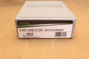 Jeux d'outils RCBS 3-DIE Carb TC Set 45 ACP/AR/GAP