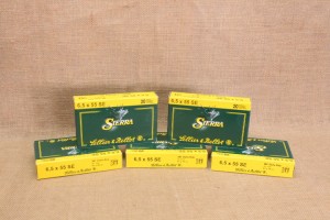 Lot de 5 boites Sellier & Bellot calibre 6,5x55 SE, 140 grain SBT Game King