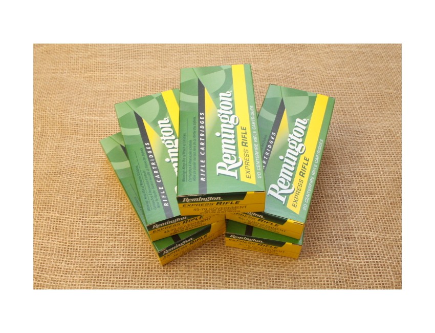 5 boites Remington Express Rifle calibre 45/70 Govt, 405 grain SP