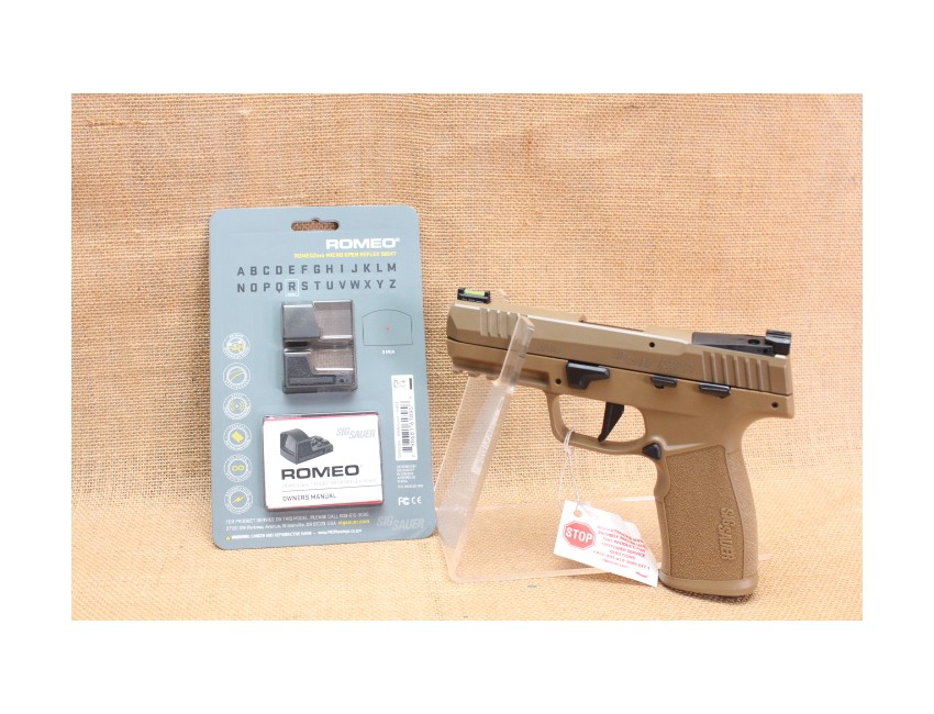 Pack SIG SAUER P322 Coyote calibre 22 LR + point rouge SIG SAUER ROMEO ZERO 1x24 3MOA