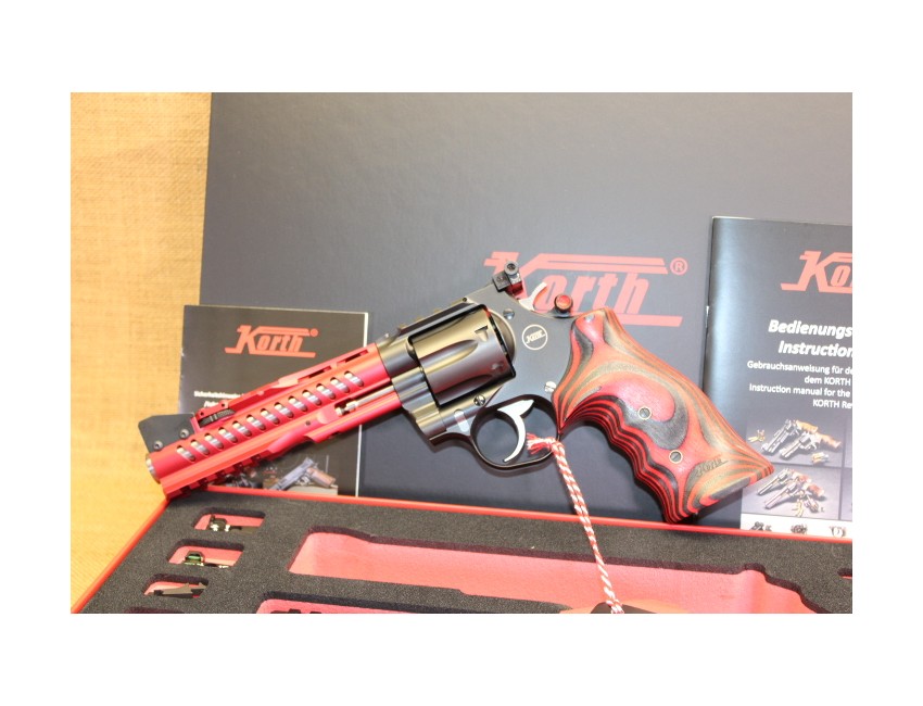 KORTH Super Sport GTA ROUGE 6'' Jim Wilson Grip Noir&Rouge calibre 357MAG-PERF.KIT