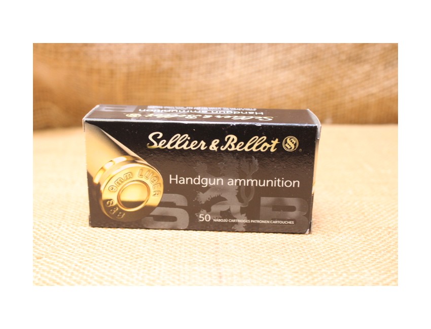 Munition Sellier&Bellot calibre 9X19 FMJ 124 grains