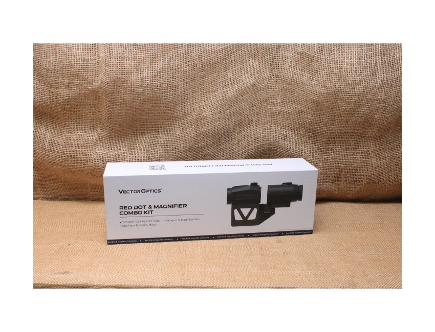 Combo scrapper point rouge VECTOR OPTICS 1x25 mrt et magnifier rd paragon 3x