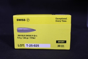 Munition Swiss P calibre 300 BLK, 146 9,5 g TFMJ par 30