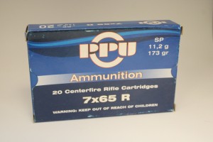 PPU calibre 7X65R, SP, 173 grains/ 11,2 gr 