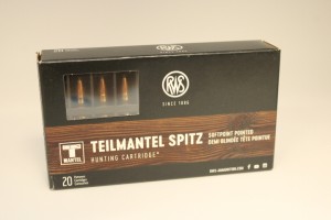 RWS calibre 222 Rem Teilmantel Spitz, 50 grains/ 3,2 gr /20