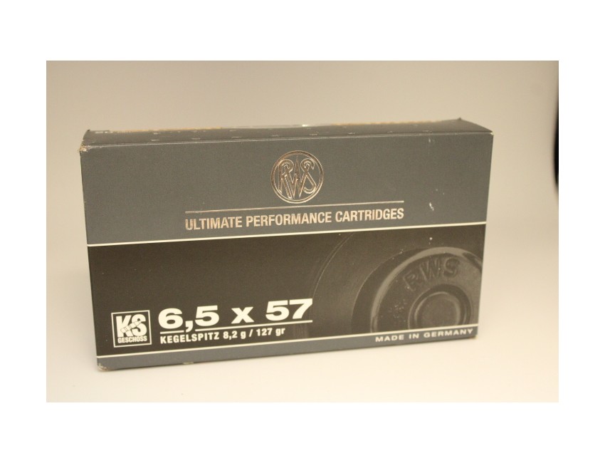 RWS calibre 6,5x57, Teilmantel, 127 grains/ 8,2 gr / 20
