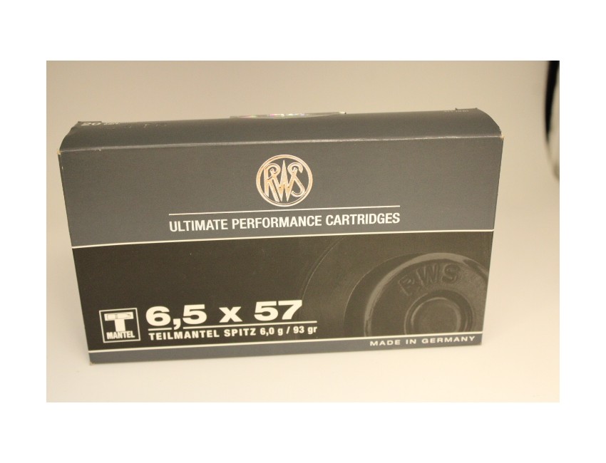 RWS calibre 6,5x57, Teilmantel, 93 grains/ 6 gr / 20