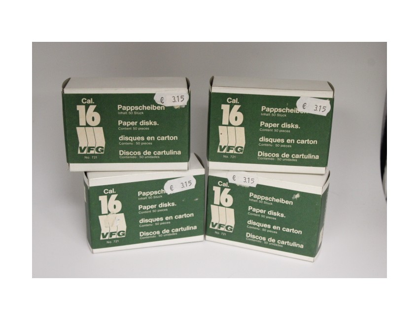 Lot de 4 boites de disques de nettoyage VFG calibre 16