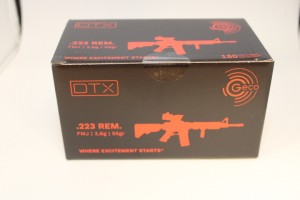 Geco calibre 223 Rem , DTX FMJ, 55 grains/ 3,6 gr